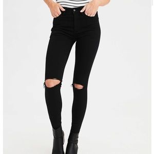 American Eagle Super Hi-Rise Black Jeggings